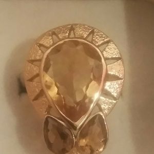 New Melinda Maria Yellow Topaz Ring Size 6